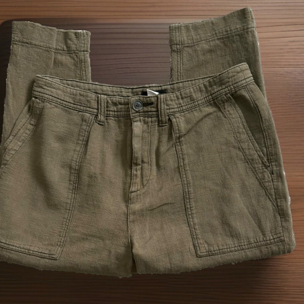 BDG Urban Outfitters Moss Green Capri Pants Size 2 - Picture 2 of 5